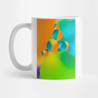 Colorful close up of oil drops in water Mug